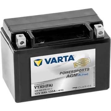Varta Powersports AGM Active YTX9 12V 8Ah 135A bal+ motorakkumulátor