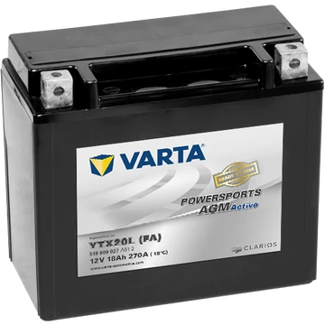 Varta Powersports AGM Active YTX20L 12V 18Ah 270A jobb+ motorakkumulátor
