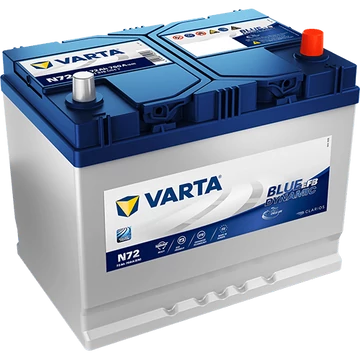 Varta Blue Dynamic EFB 12V 72Ah 760A Asia jobb+ akkumulátor (572501076D842)