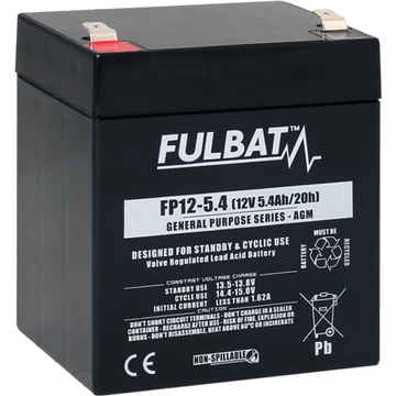 Fulbat General Purpose 12V C20/5,4Ah VRLA akkumulátor T1