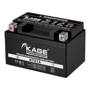 KAGE AGM MF YTX7A-BS (KF12V7-1A) 12V 6Ah 105A gyárilag üzembehelyezett motorkerékpár akkumulátor