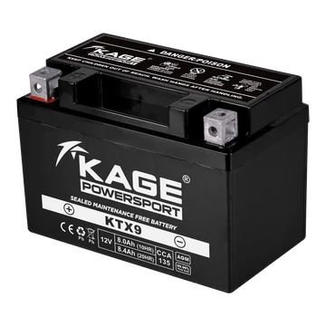 KAGE AGM MF YTX9-BS (MF12V9-1A) 12V 9Ah 135A bal+ gyárilag üzembehelyezett motorkerékpár akkumulátor