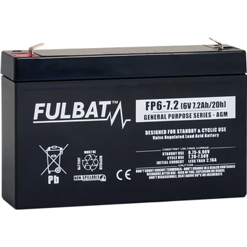 Fulbat General Purpose 6V C20/7,2Ah VRLA akkumulátor