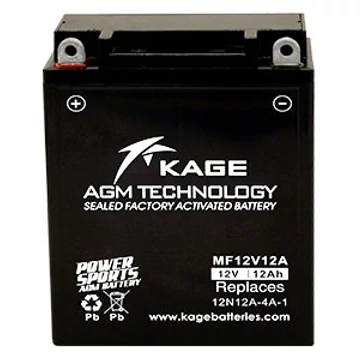 KAGE AGM MF YB12A-A (MF12V12A) 12V 12Ah 150A gyárilag üzembehelyezett motorkerékpár akkumulátor