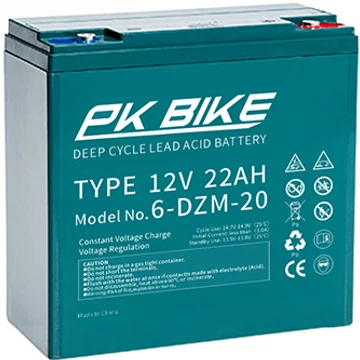 PK Bike Deep Cycle (Ciklikus) 12V 22Ah VRLA Grafén elektromos kerékpár akkumulátor