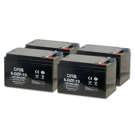 DAB Bike 12V C2/13Ah C20/18Ah Graphene Ciklikus VRLA elektromos kerékpár akkumulátor 48V-os csomag