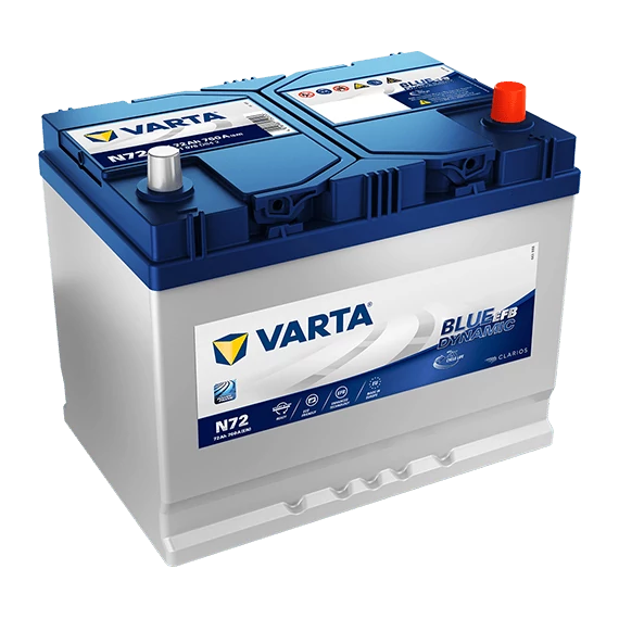 Varta Blue Dynamic EFB 12V 72Ah 760A Asia jobb+ akkumulátor (572501076D842)