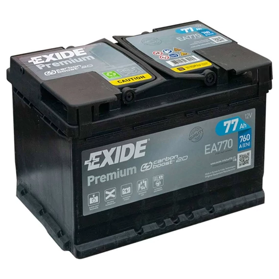 Exide Premium  77 Ah 760A Jobb+ akkumulátor