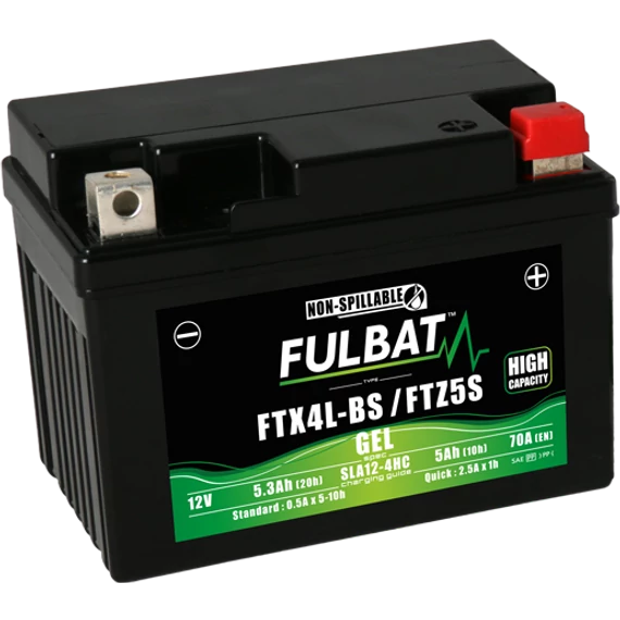 Fulbat GEL YTZ5S 12V 5,3Ah 70A motorkerékpár akkumulátor