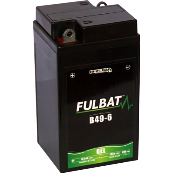 Fulbat GEL B49-6 6V 10,5Ah 80A motorkerékpár akkumulátor