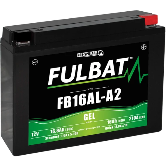 Fulbat GEL YB16AL-A2 12V 16,8Ah 210A jobb+ motorkerékpár akkumulátor