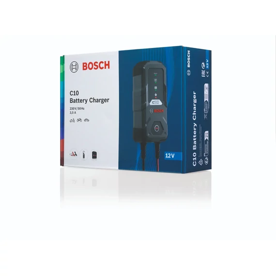 BOSCH C10 12V 3,5A (5Ah-150Ah) EFB, AGM, GEL, VRLA akkumulátor töltő (0189911010)