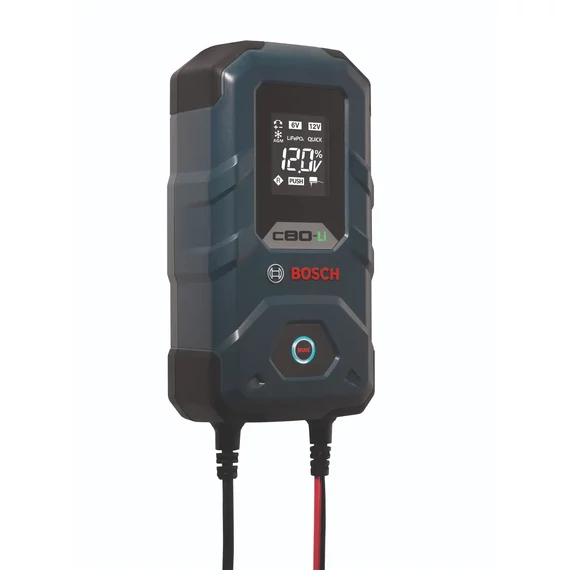 BOSCH C80-Li 6V 5Ah és 12V 15Ah Lítium-ion, EFB, AGM, GEL, VRLA akkumulátor töltő (0189921080)