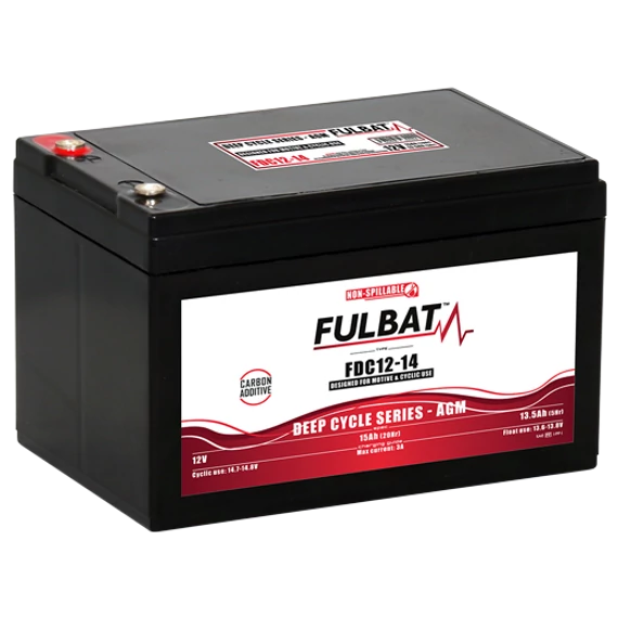 Fulbat Deep Cyclie AGM Carbon 12V C5/13,5Ah C20/15Ah meghajtó akkumulátor