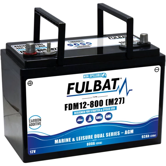 Fulbat Dual Purpose 12V C20/92Ah 800A meghajtó akkumulátor