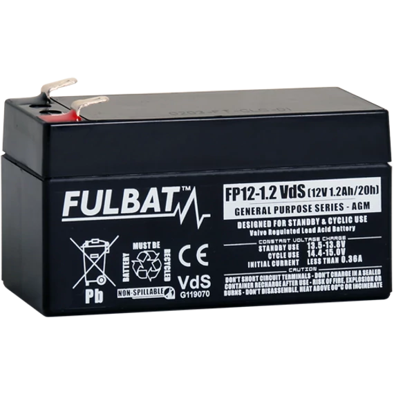 Fulbat General Purpose 12V C20/1,2Ah VRLA akkumulátor T1