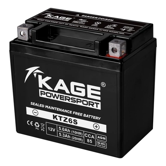 KAGE AGM MF YTX5L-BS (MF12V5-1A) 12V 5Ah 70A gyárilag üzembehelyezett motorkerékpár akkumulátor