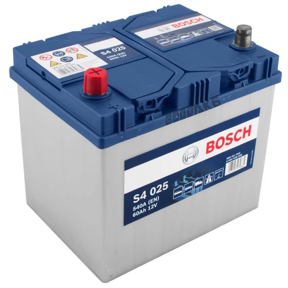 Bosch S4 12V 60Ah 540A bal+ Ázsia indító akkumulátor (0092S40250)