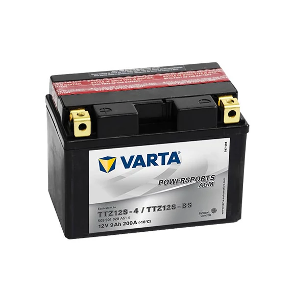Varta Powersports AGM YTZ12S-BS  12V 9Ah 200A bal+ motorakkumulátor (509901020A514)