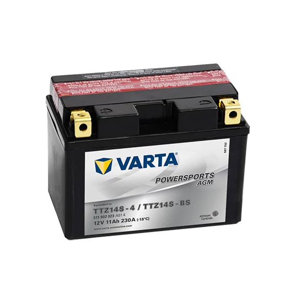 Varta Powersports AGM TTZ14S-BS  12V 11Ah 230A bal+ motorakkumulátor (511902023A514)