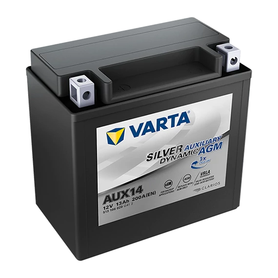 Varta Auxiliary AGM 12V 13Ah 200A bal+ (AUX14) kiegészítő akkumulátor (513106020G412)