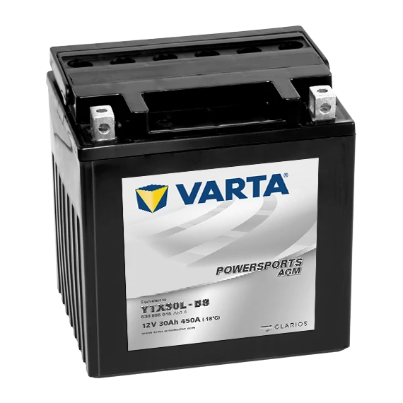 Varta Powersports AGM YTX30L-BS  12V 30Ah 450A jobb+ motorakkumulátor (530905045A514)