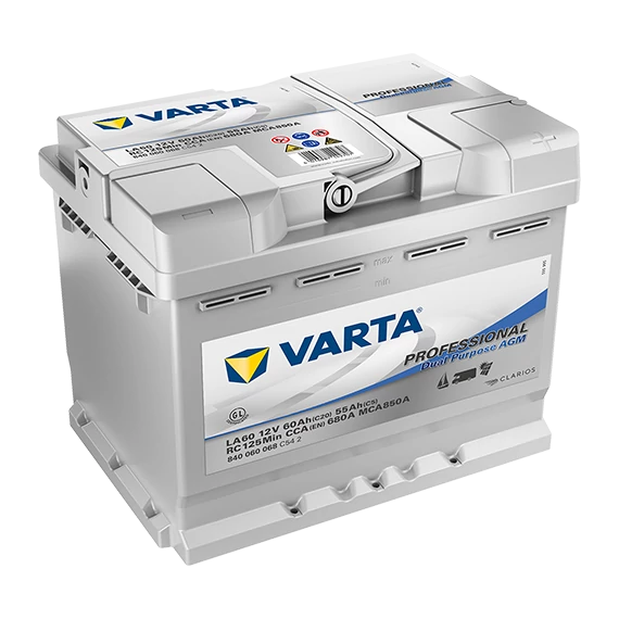 Varta Professional Dual Purpose AGM 12V 60Ah 680A jobb+ akkumulátor (840060068)