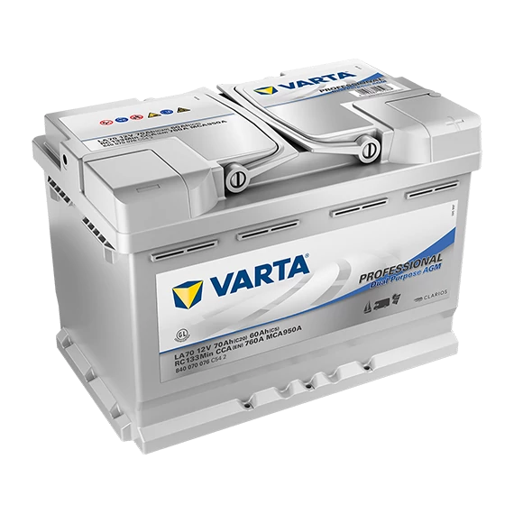 Varta Professional Dual Purpose AGM 12V 70Ah 760A jobb+ akkumulátor (840070076)