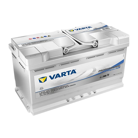 Varta Professional Dual Purpose AGM 12V 95Ah 850A jobb+ meghajtó akkumulátor (840095085C542)