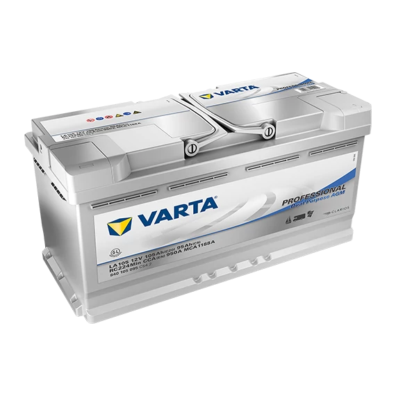 Varta Professional Dual Purpose AGM 12V 105Ah 950A jobb+ akkumulátor (840105095)