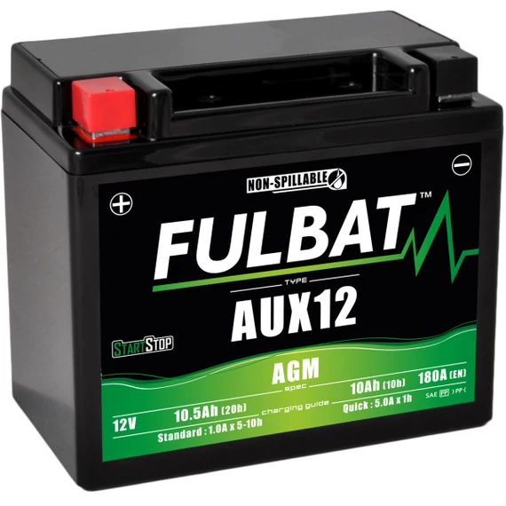 Fulbat Auxiliary 12V 10,5Ah 180A kiegészítő akkumulátor