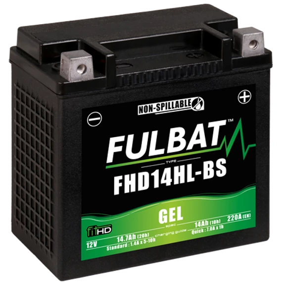 Fulbat GEL HD14HL-BS 12V 14,7Ah 220A jobb+ motorkerékpár akkumulátor