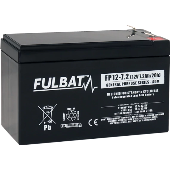 Fulbat 12V 7.2Ah VRLA akkumulátor T1