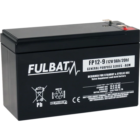 Fulbat 12V 9Ah VRLA akkumulátor T2