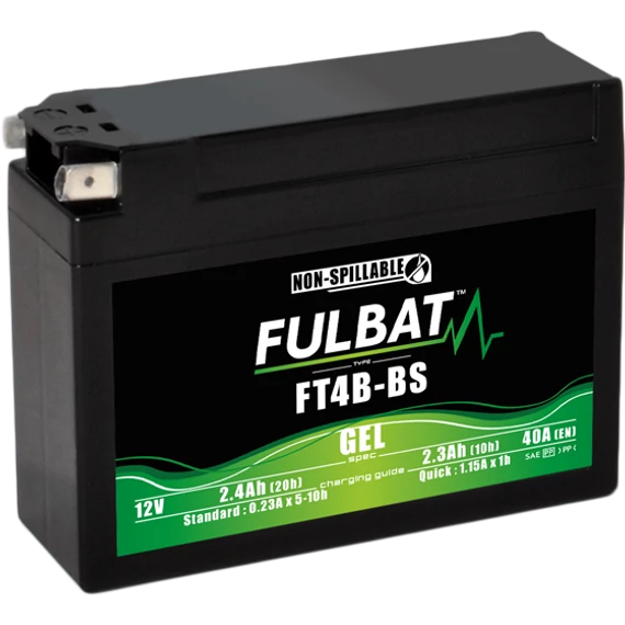 Fulbat GEL YT4B-BS 12V 2,4Ah 40A motorkerékpár akkumulátor