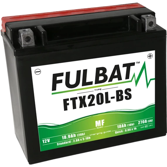 Fulbat AGM YTX20L-BS 12V 19Ah 270A motorkerékpár akkumulátor