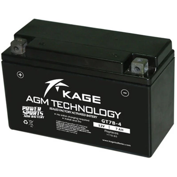 KAGE MF YT7B-4 12V 7Ah 90A gyárilag üzembehelyezett motorakkumulátor
