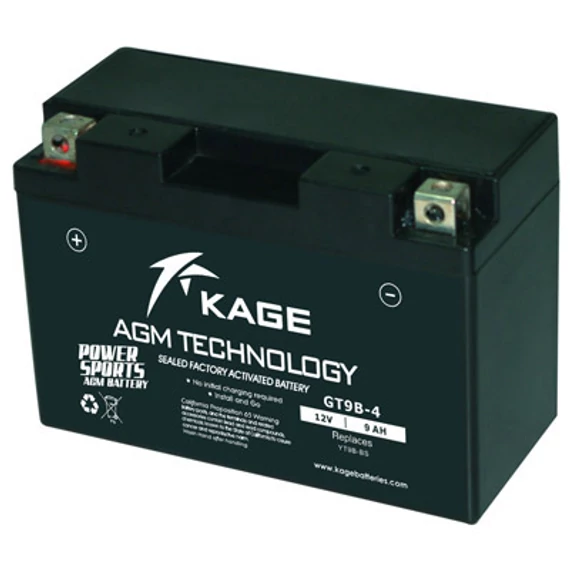 KAGE MF YT9B-4 12V 9Ah 140A gyárilag üzembehelyezett motorakkumulátor