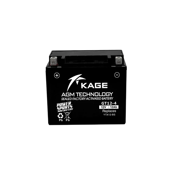 KAGE MF YTX12-BS (GT12-4) 12V 12Ah 155A bal+ gyárilag üzembehelyezett motorakkumulátor
