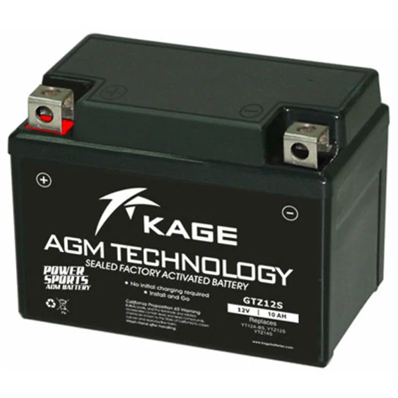 KAGE MF YTZ12S 12V 10,5Ah 160A gyárilag üzembehelyezett motorakkumulátor