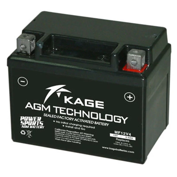KAGE MF YTX4L-BS 12V 3,5Ah 60A gyárilag üzembehelyezett motorakkumulátor