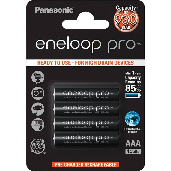 Panasonic Eneloop Pro AAA 930 mAh tölthető elem