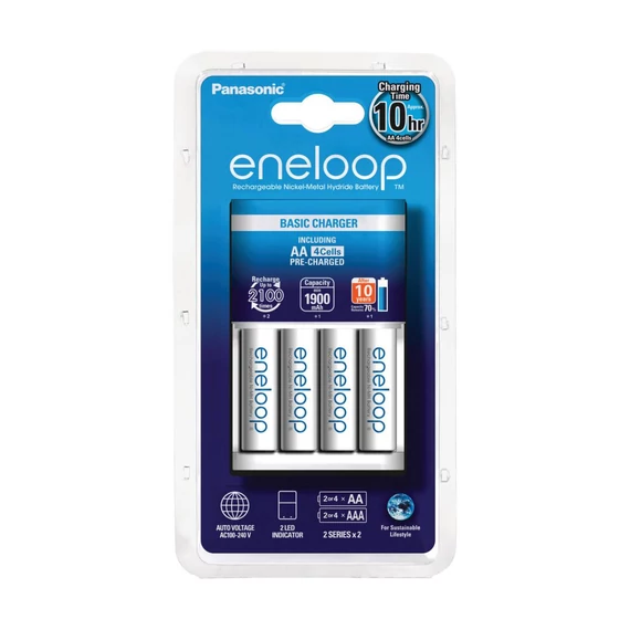 Panasonic Eneloop töltő + 4x1900 mAh