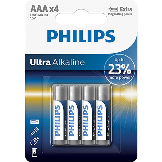 Philips Ultra Alkaline LR03/AAA elem