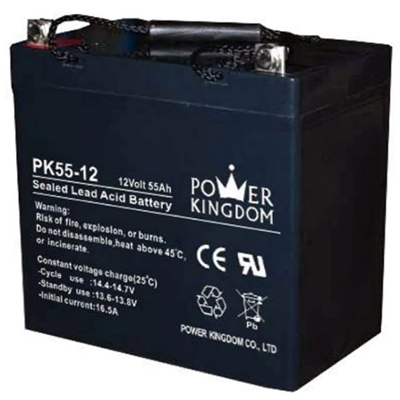 Power Kingdom 12V 55Ah VRLA akkumulátor