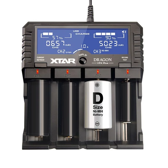 XTAR VP4 PLUS Dragon Premium LI-ION / NiMh univerzalis töltő