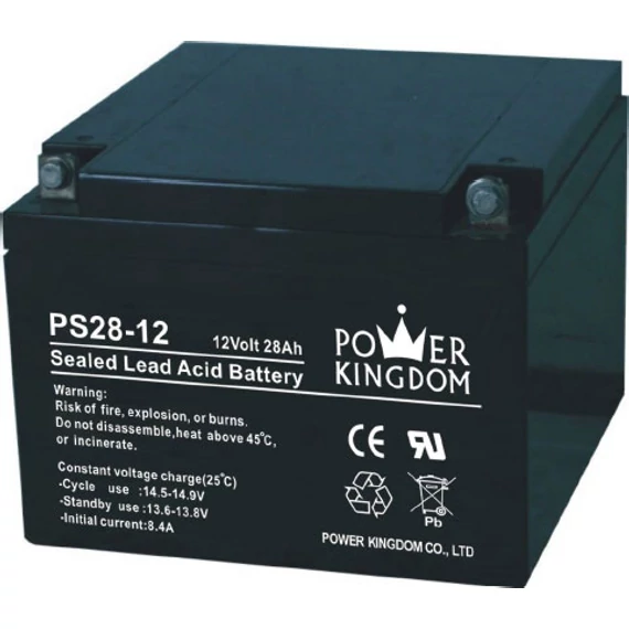 Power Kingdom 12V 28Ah VRLA akkumulátor